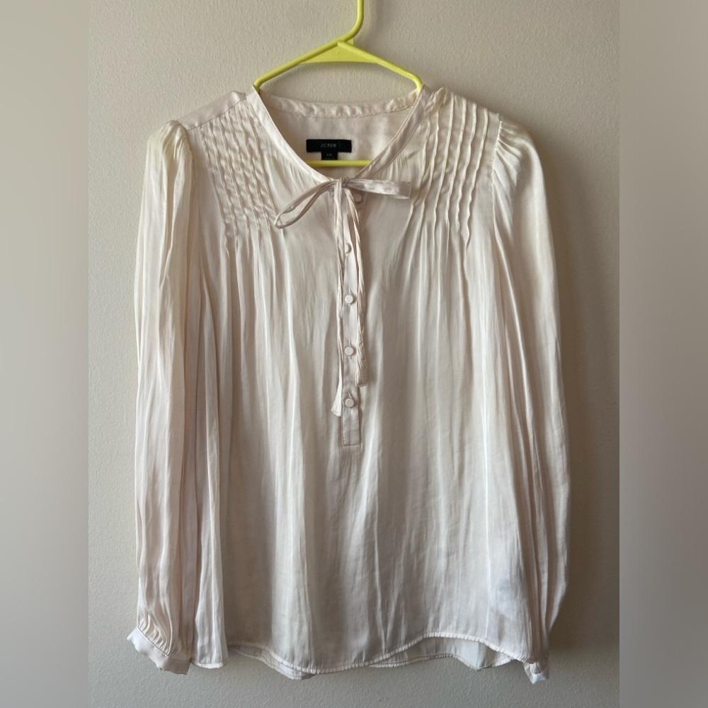 J Crew tie front 100% polyester shirt size xs
